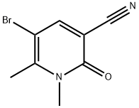 5-Bromo-1,6-dimethyl-2-oxo-1,2-dihydro-pyridine-3-carbonitrile 结构式