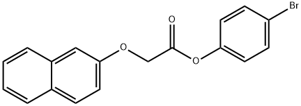 4-bromophenyl (2-naphthyloxy)acetate 结构式