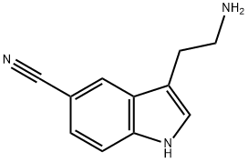 3-(2-氨基乙基)-1H-吲哚-5-甲腈 结构式