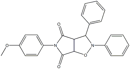 5-(4-methoxyphenyl)-2,3-diphenyltetrahydro-4H-pyrrolo[3,4-d]isoxazole-4,6(5H)-dione 结构式