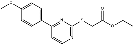 2-((4-(4-甲氧基苯基)嘧啶-2-基)硫代)乙酸乙酯 结构式