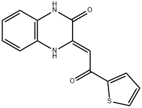 (3Z)-3-[2-oxo-2-(thiophen-2-yl)ethylidene]-1,2,3,4-tetrahydroquinoxalin-2-one 结构式