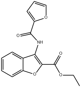 ethyl 3-(furan-2-carboxamido)benzofuran-2-carboxylate 结构式