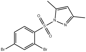 1-(2,4-dibromophenyl)sulfonyl-3,5-dimethylpyrazole 结构式