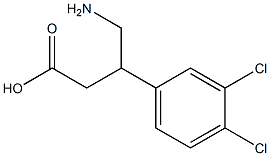 4-氨基-3-(3,4-二氯苯基)丁酸 结构式