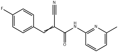 (E)-2-cyano-3-(4-fluorophenyl)-N-(6-methylpyridin-2-yl)acrylamide 结构式