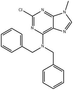 N,N-二苯甲基-2-氯-9-甲基-9H-嘌呤-6-胺 结构式