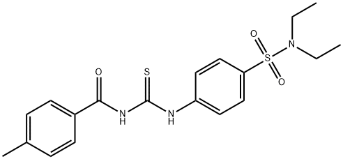 N-[({4-[(diethylamino)sulfonyl]phenyl}amino)carbonothioyl]-4-methylbenzamide 结构式