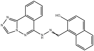 (E)-1-((2-([1,2,4]triazolo[3,4-a]phthalazin-6-yl)hydrazono)methyl)naphthalen-2-ol 结构式