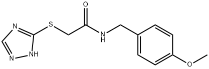 N-(4-methoxybenzyl)-2-(1H-1,2,4-triazol-3-ylsulfanyl)acetamide 结构式