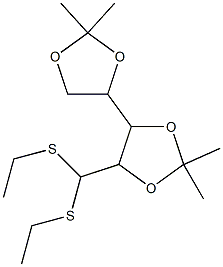 4-[bis(ethylsulfanyl)methyl]-5-(2,2-dimethyl-1,3-dioxolan-4-yl)-2,2-dimethyl-1,3-dioxolane 结构式