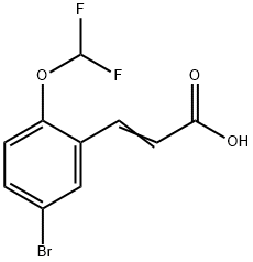 (E)-3-(5-溴-2-(二氟甲氧基)苯基)丙烯酸 结构式