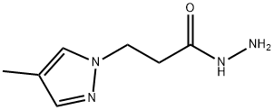 3-(4-甲基-1H-吡唑-1-基)丙酰肼 结构式