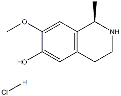 6-Isoquinolinol, 1,2,3,4-tetrahydro-7-methoxy-1-methyl-, hydrochloride, (1R)-(+)- 结构式
