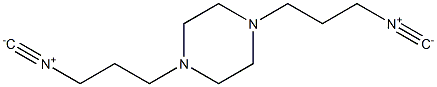 1,4-双(3-异氰基丙基)哌嗪 结构式