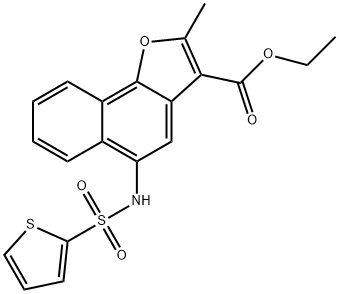 ethyl 2-methyl-5-(thiophene-2-sulfonamido)naphtho[1,2-b]furan-3-carboxylate 结构式