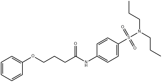 N-[4-(dipropylsulfamoyl)phenyl]-4-phenoxybutanamide 结构式