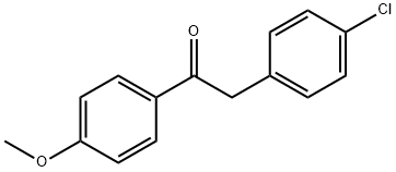 2-(4-氯苯基)-1-(4-甲氧基苯基)乙酮 结构式