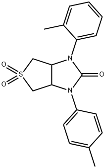 1-(o-tolyl)-3-(p-tolyl)tetrahydro-1H-thieno[3,4-d]imidazol-2(3H)-one 5,5-dioxide 结构式