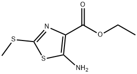 5-氨基-2-甲巯基-4-噻唑甲酸乙酯 结构式