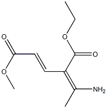 (4Z)-5-ethyl 1-methyl 4-(1-aminoethylidene)pent-2-enedioate 结构式