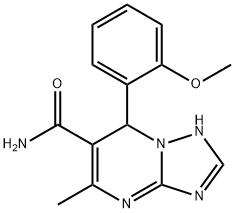7-(2-methoxyphenyl)-5-methyl-4,7-dihydro-[1,2,4]triazolo[1,5-a]pyrimidine-6-carboxamide 结构式