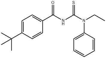 4-tert-butyl-N-{[ethyl(phenyl)amino]carbonothioyl}benzamide 结构式