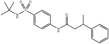 N-[4-(tert-butylsulfamoyl)phenyl]-3-phenylbutanamide 结构式