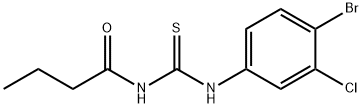 N-{[(4-bromo-3-chlorophenyl)amino]carbonothioyl}butanamide 结构式