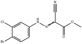 methyl [(4-bromo-3-chlorophenyl)hydrazono](cyano)acetate 结构式