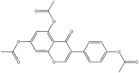 4H-1-Benzopyran-4-one, 5,7-bis(acetyloxy)-3-[4-(acetyloxy)phenyl]- 结构式