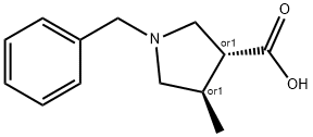 (3R,4R)-1-benzyl-4-methylpyrrolidine-3-carboxylic acid 结构式
