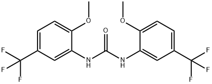 1,3-双(2-甲氧基-5-(三氟甲基)苯基)脲 结构式