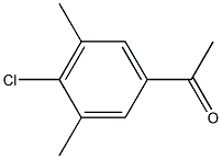 1-(4-氯-3,5-二甲基苯基)乙酮 结构式