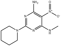 N4-methyl-5-nitro-2-(piperidin-1-yl)pyrimidine-4,6-diamine 结构式