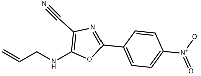 5-(allylamino)-2-(4-nitrophenyl)oxazole-4-carbonitrile 结构式