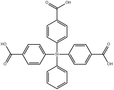 4-[bis(4-carboxyphenyl)-phenylsilyl]benzoic acid 结构式