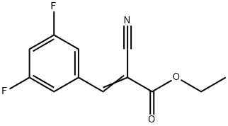 (E)-2-氰基-3-(3,5-二氟苯基)丙烯酸乙酯 结构式