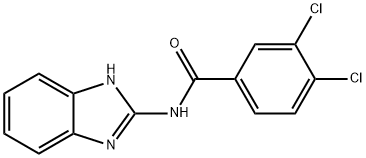 N-(1H-benzimidazol-2-yl)-3,4-dichlorobenzamide 结构式