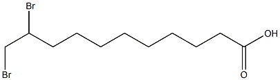 Undecanoic acid,10,11-dibromo- 结构式