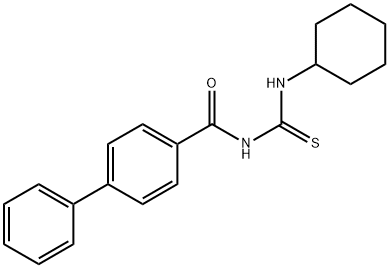 N-[(cyclohexylamino)carbonothioyl]-4-biphenylcarboxamide 结构式
