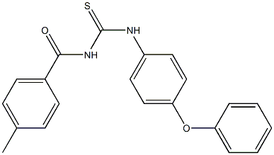 4-methyl-N-{[(4-phenoxyphenyl)amino]carbonothioyl}benzamide 结构式