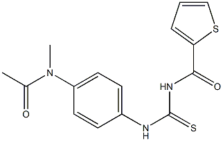 N-[({4-[acetyl(methyl)amino]phenyl}amino)carbonothioyl]-2-thiophenecarboxamide 结构式