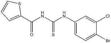 N-{[(4-bromo-3-chlorophenyl)amino]carbonothioyl}-2-thiophenecarboxamide 结构式
