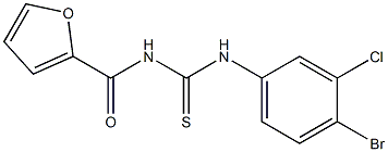 N-{[(4-bromo-3-chlorophenyl)amino]carbonothioyl}-2-furamide 结构式