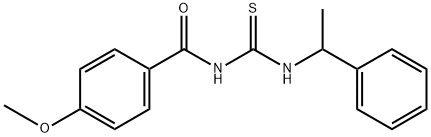 4-methoxy-N-{[(1-phenylethyl)amino]carbonothioyl}benzamide 结构式