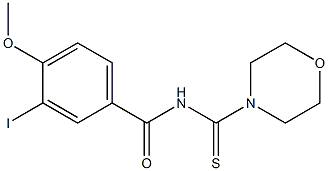 3-iodo-4-methoxy-N-(4-morpholinylcarbonothioyl)benzamide 结构式