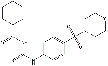 N-({[4-(4-morpholinylsulfonyl)phenyl]amino}carbonothioyl)cyclohexanecarboxamide 结构式