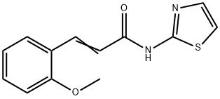 3-(2-methoxyphenyl)-N-1,3-thiazol-2-ylacrylamide 结构式