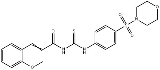 3-(2-methoxyphenyl)-N-({[4-(4-morpholinylsulfonyl)phenyl]amino}carbonothioyl)acrylamide 结构式